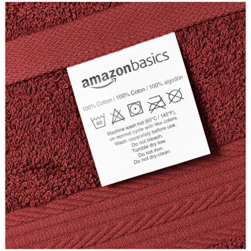 AmazonBasics Cotton Hand Towel 500 GSM (Set of 6, Red) - Image 5