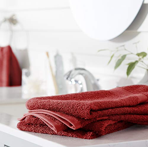 AmazonBasics Cotton Hand Towel 500 GSM (Set of 6, Red) - Image 7