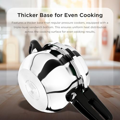 Butterfly Curve Stainless Steel Pressure Cooker, 3 Litre - Image 6