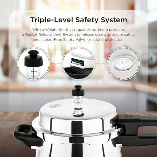 Butterfly Curve Stainless Steel Pressure Cooker, 3 Litre - Image 7