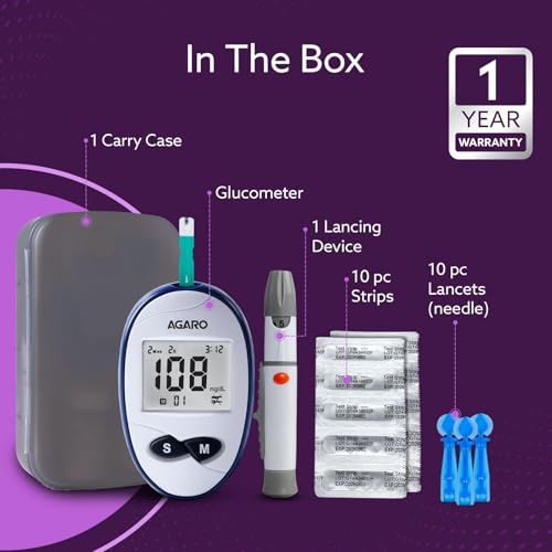 AGARO Glucometer, Blood Glucose Monitoring