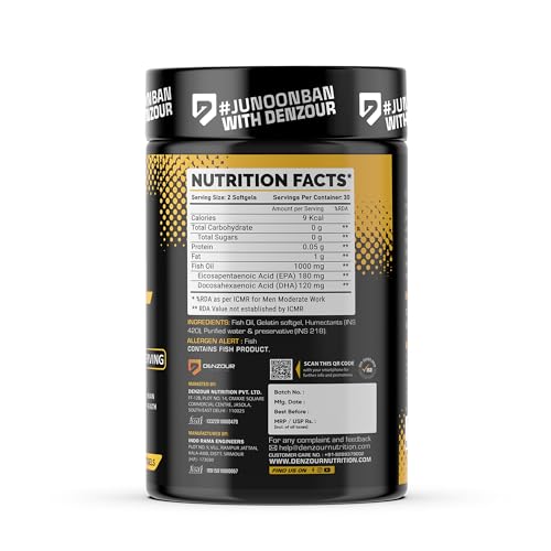 DENZOUR NUTRITION Omega-3 Fish Oil