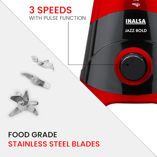 INALSA Mixer Grinder|500W Powerful Motor|High