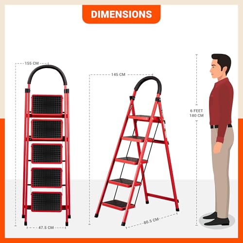 Bathla Everest 5-Step Steel Ladder