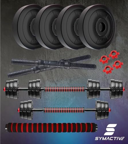 Amazon Brand - Symactive PVC 3-in-1 Convertible Dumbbells Set - Image 3