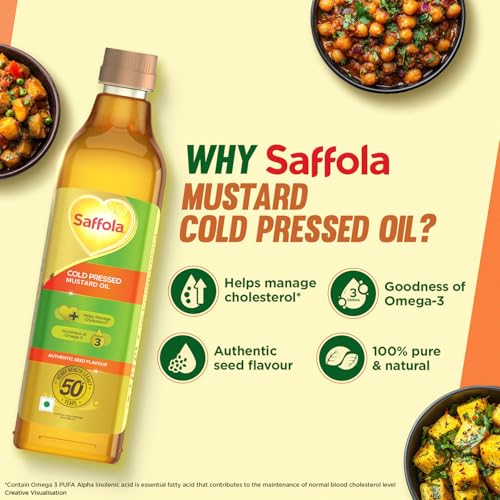 Saffola Cold Pressed Mustard Oil