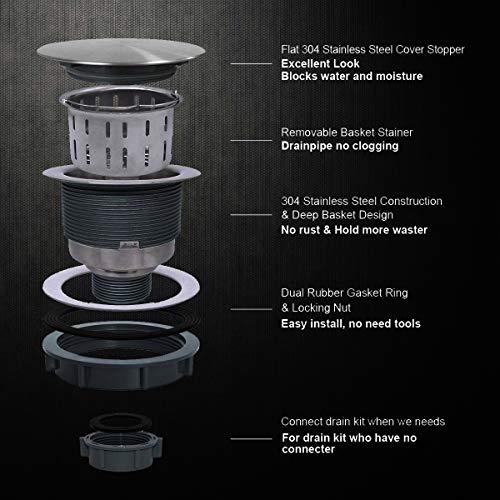 ALTON Stainless Steel, Handmade Kitchen Sink (Matte, 36x22x9 INCH) - Image 7