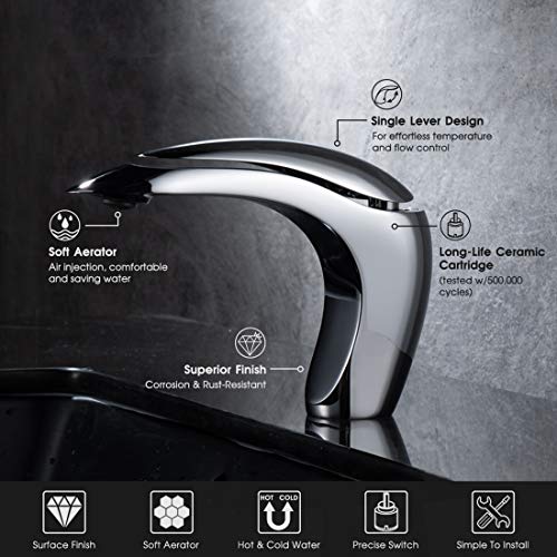 ALTON TSL18005 Brass Single Lever Basin Mixer, Chrome Finish - Image 5