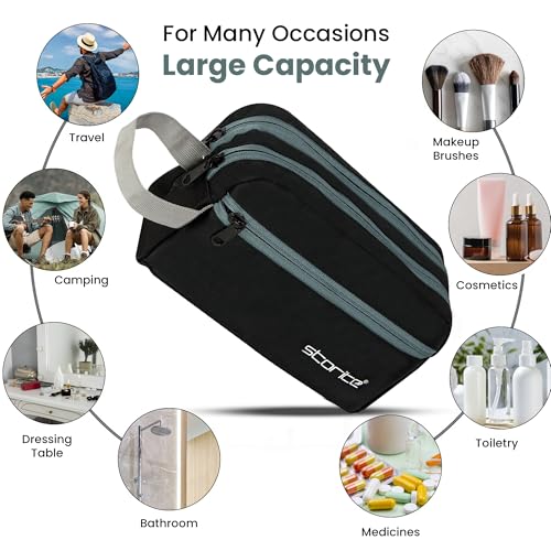 Storite Polyester Multi-Pocket Toiletry Bag