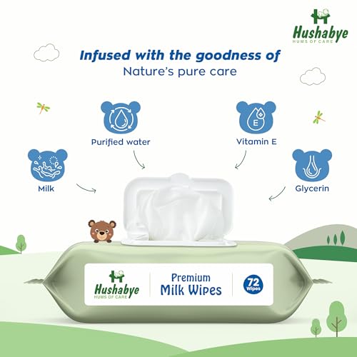 Hushabye Premium Milk Baby Wipes