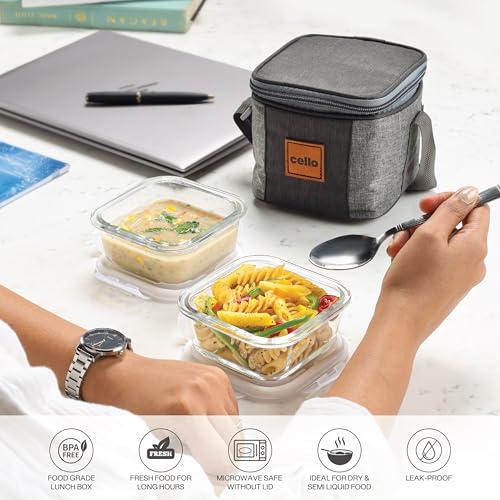 CELLO Glassy Square Lunch Box