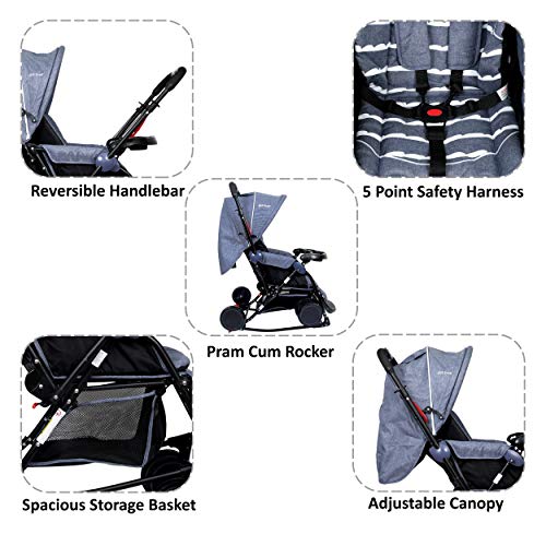 Cloudie Baby Pram Cum Rocker