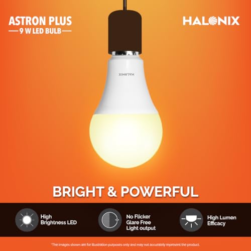 Halonix Photon Plus Base B22 9-Watt LED Bulb (Pack of 2, Warm White) - Image 2