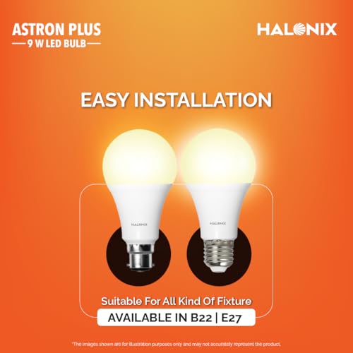 Halonix Photon Plus Base B22 9-Watt LED Bulb (Pack of 2, Warm White) - Image 4