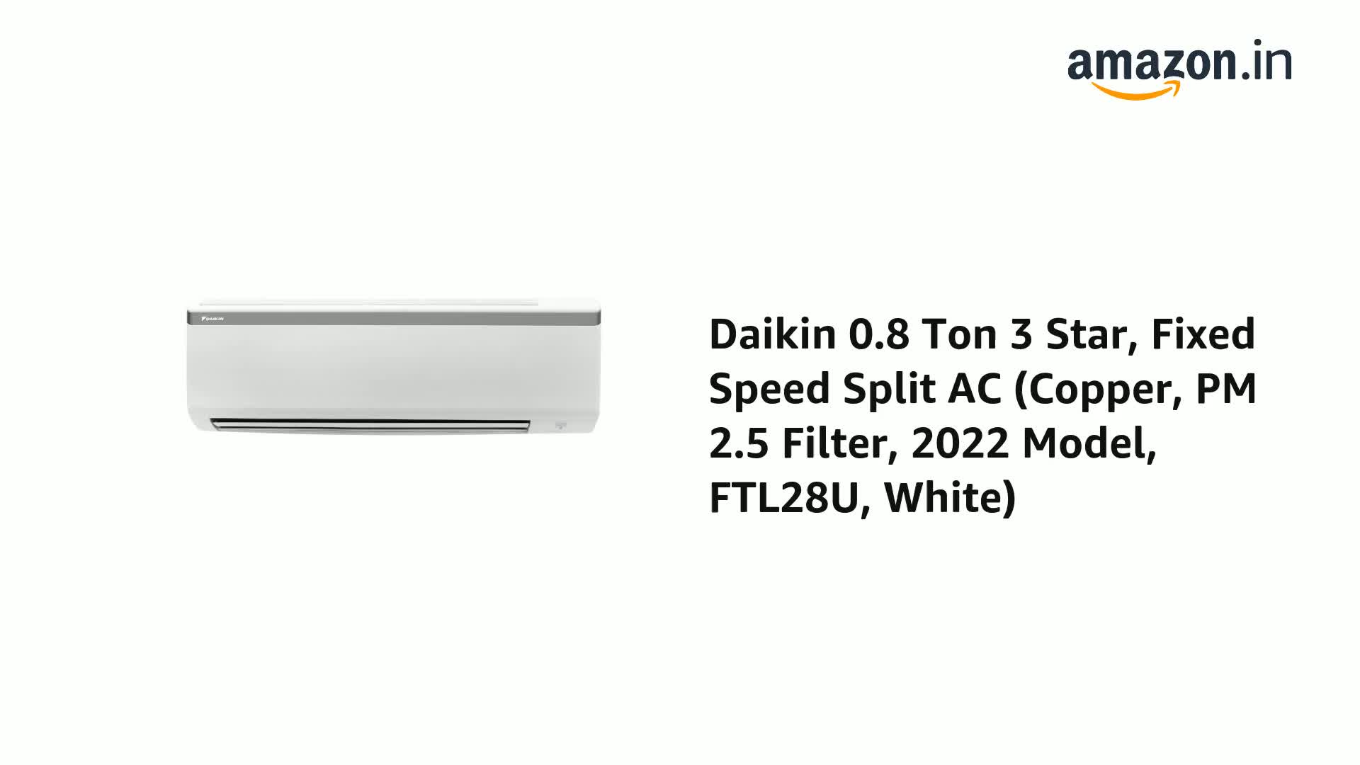 Daikin 0.8 Ton 3 Star