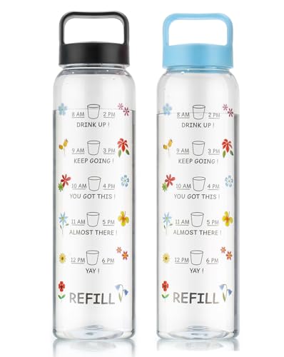 Clazkit Plastic Motivational 1000ml Water