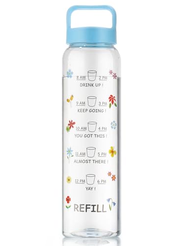 Clazkit Plastic Motivational 1000ml Water