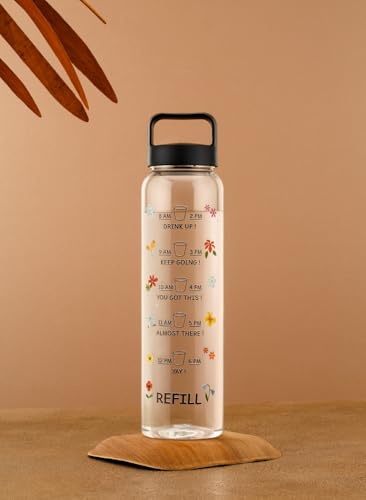 Clazkit Plastic Motivational 1000ml Water