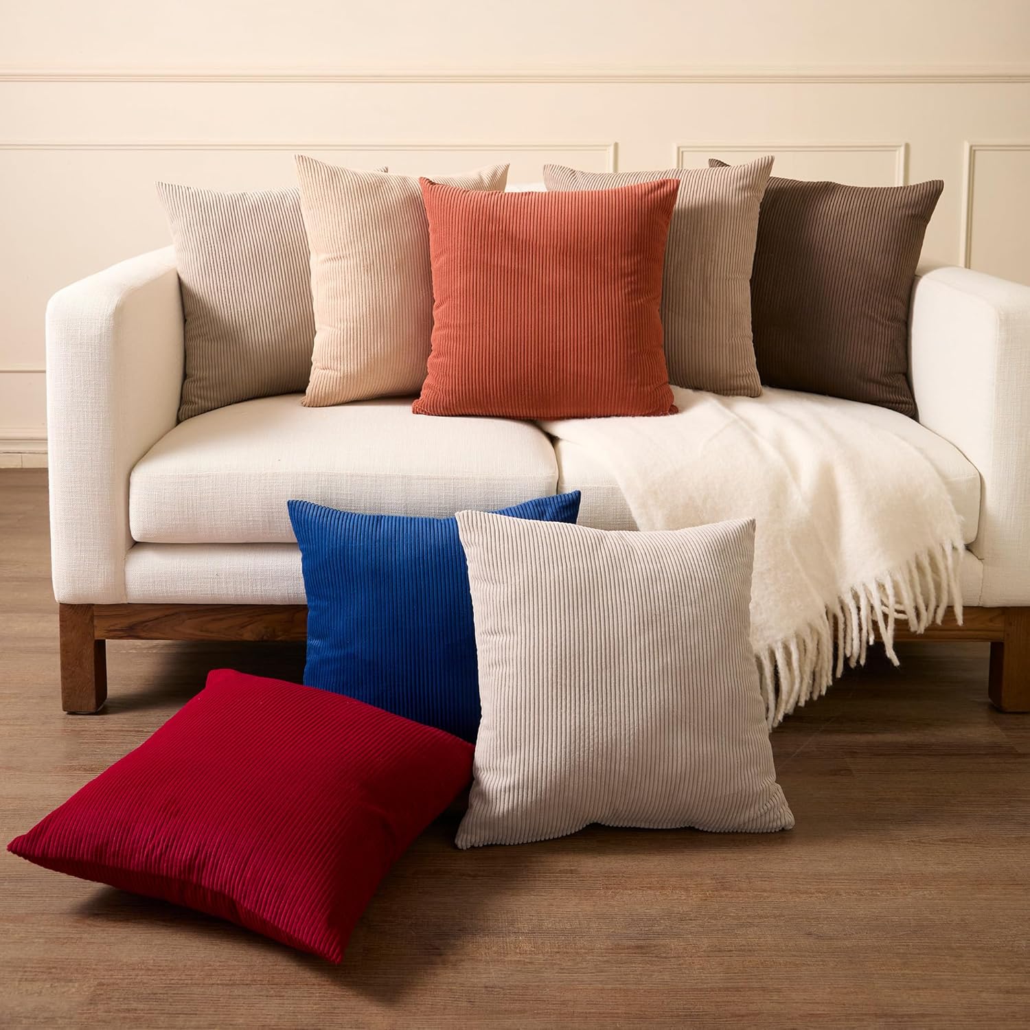 Encasa XO Corduroy Cushion Covers