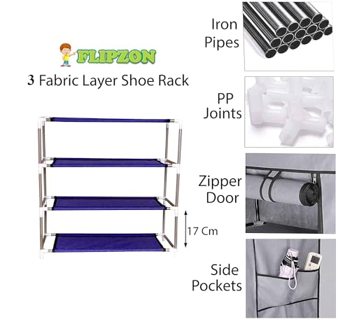 FLIPZON Premium 3-Tiers Shoe Rack/Multipurpose