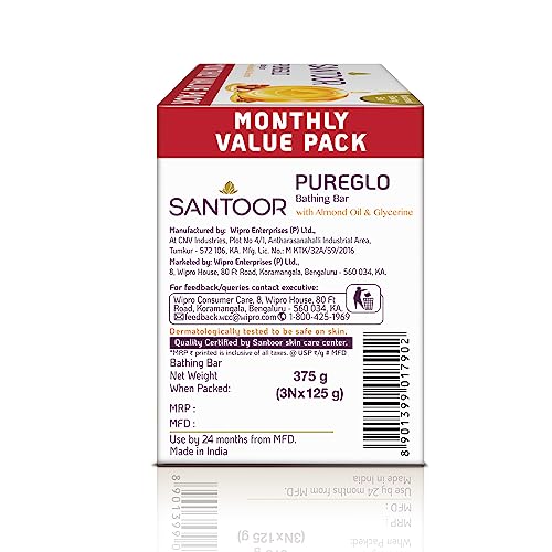 Santoor PureGlo Glycerine Soap