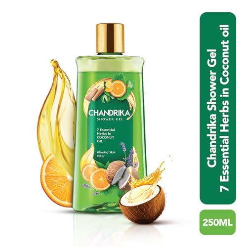 Chandrika Shower Gel 7 Essential herbs and coconut oil 250ml - Image 2
