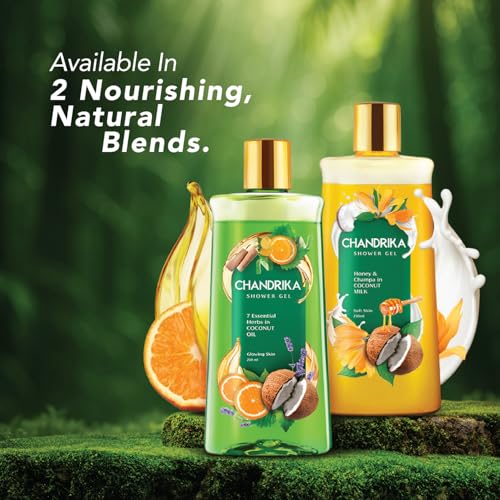 Chandrika Shower Gel 7 Essential herbs and coconut oil 250ml - Image 7