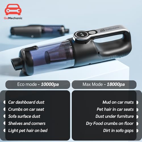 GoMechanic Car Vacuum Cleaner 2-in-1