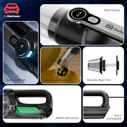 GoMechanic Car Vacuum Cleaner 2-in-1