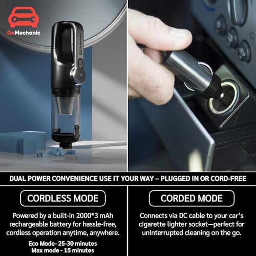 GoMechanic Car Vacuum Cleaner 2-in-1