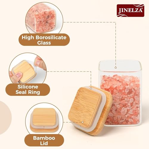 Airtight clear glass storage canister