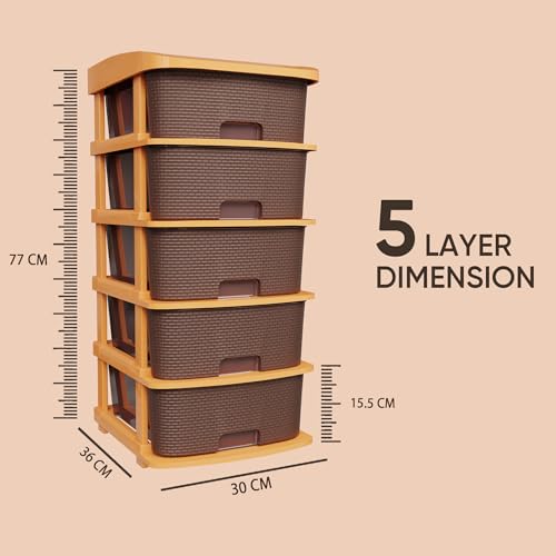 TEX-RO Plastic Modular Drawer Organizer