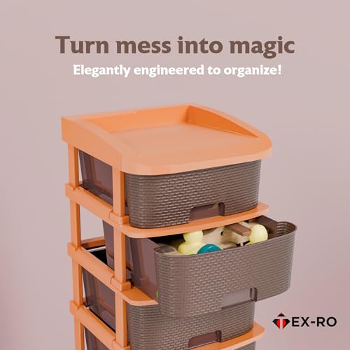TEX-RO Plastic Modular Drawer Organizer