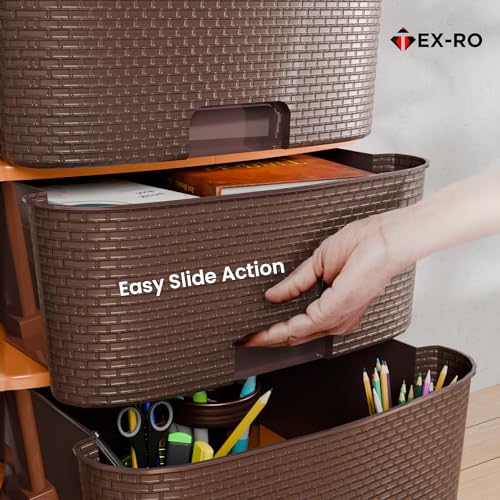 TEX-RO Plastic Modular Drawer Organizer
