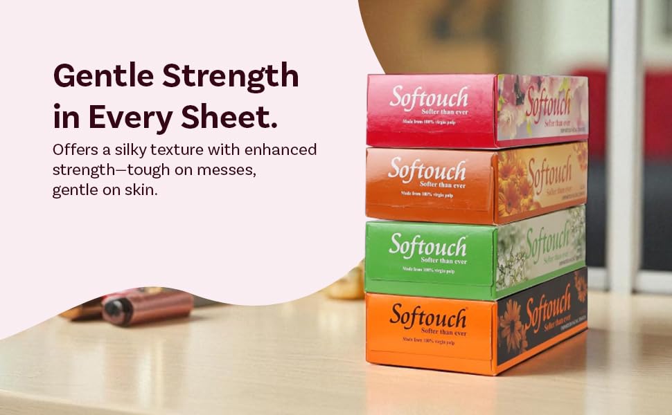 Softouch 2 Ply Facial Tissue