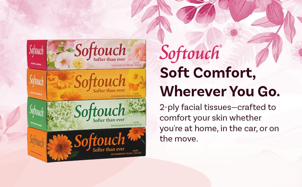 Softouch 2 Ply Facial Tissue