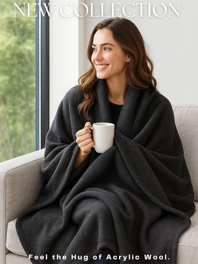 Premium Acrylic-Wool Single Bed Blanket