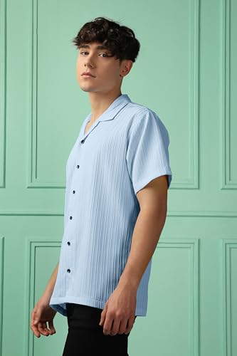 Men's Striped Half Sleeve Polycotton