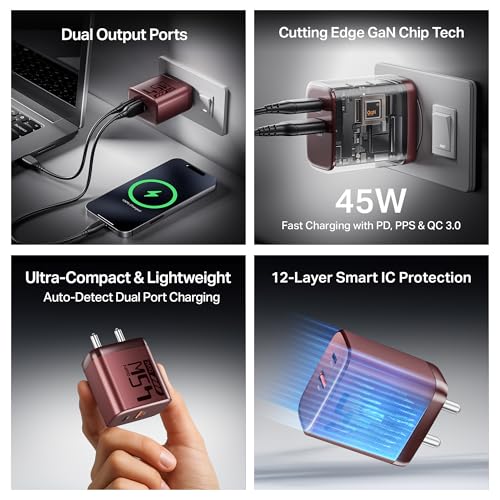 Boat 45W GaN Charger USB