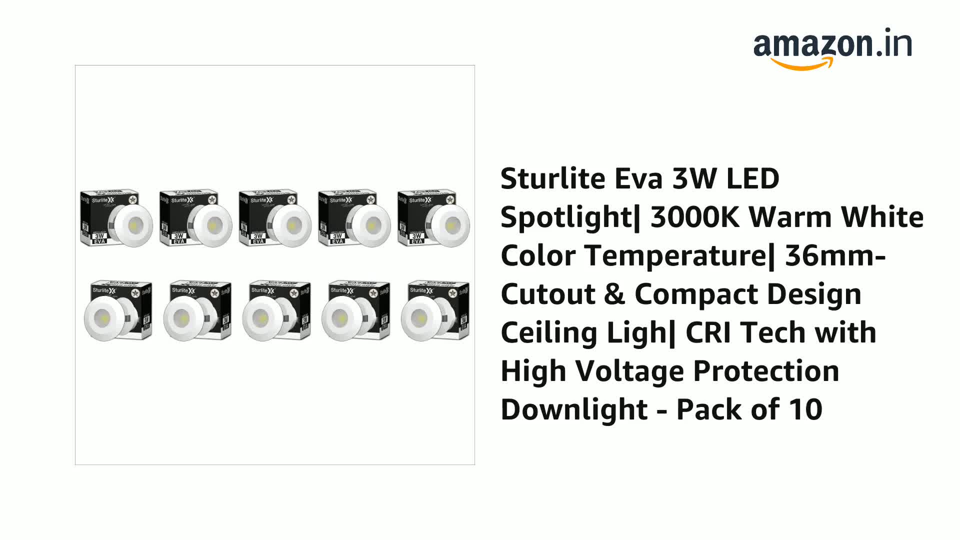 Sturlite Eva 3W LED Spotlight