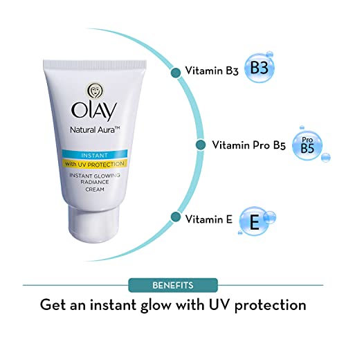 Olay Cream Natural Aura Vitamin B3, Pro B5, E With Uv Protection,40 Gm - Image 5