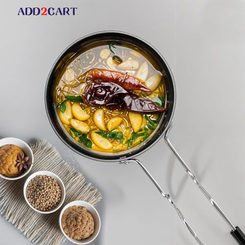 Add2Cart Pre-Seasoned Tadka Pan, Compatible