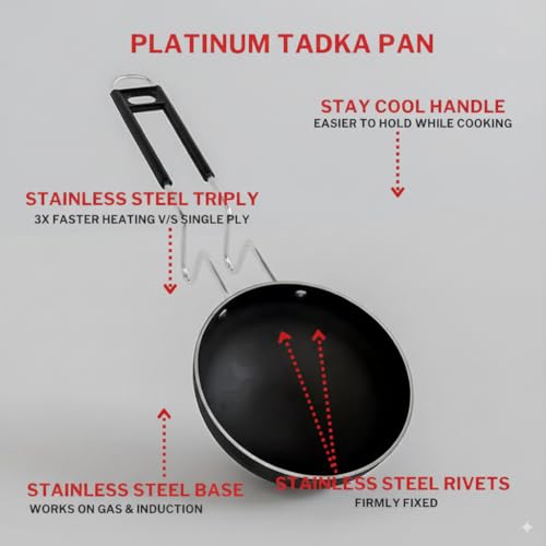 Add2Cart Pre-Seasoned Tadka Pan, Compatible