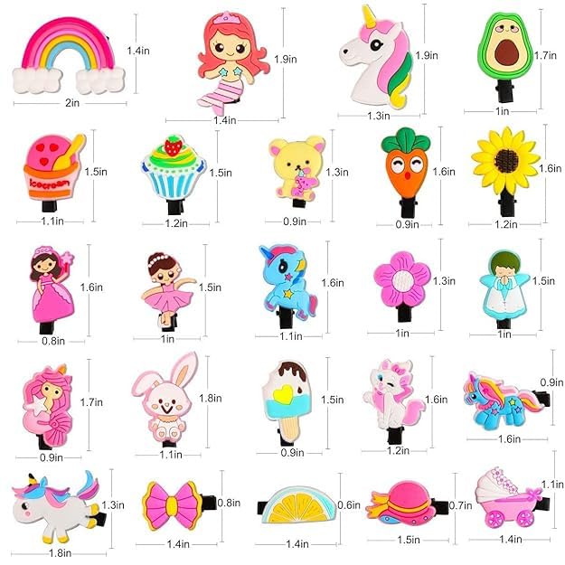 Mini Emoji/Cartoon Hair Clips