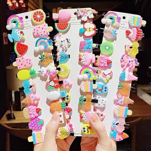 Mini Emoji/Cartoon Hair Clips
