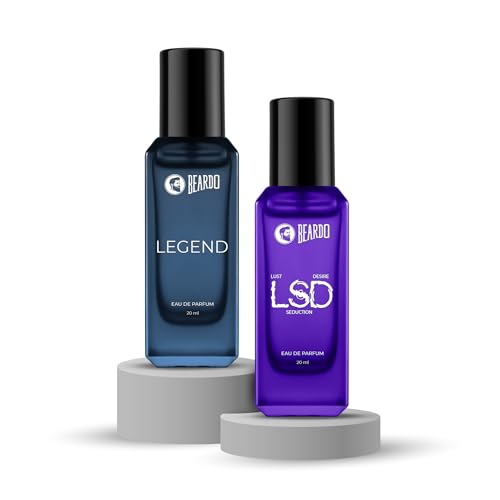 Beardo Twin Legends- LSD & Legend Perfume for Men (20ml x 2) | Long Lasting Fragrance | Long Lasting Perfume for Men | Gift for Men | Gift for Friend