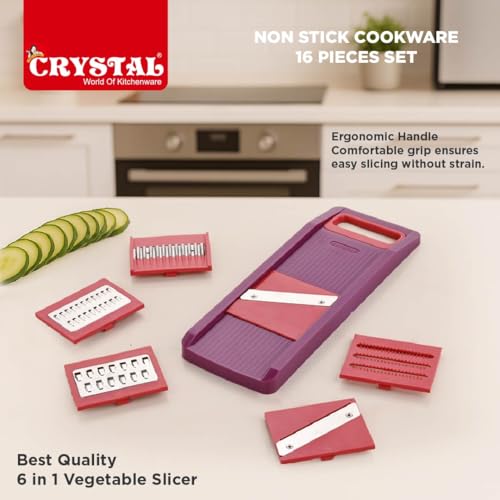 Crystal Non Stick Set 16 Pc Set Non-Stick Coated Cookware Set - Image 5