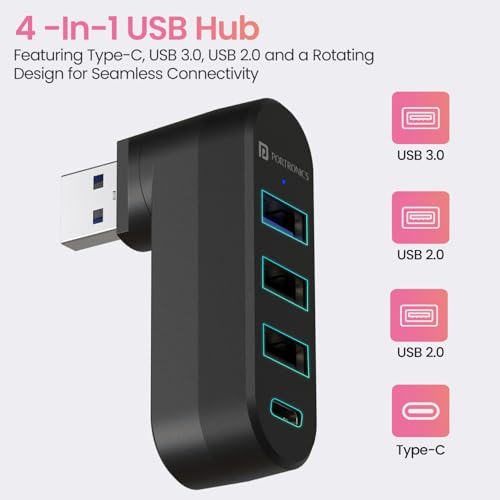 Portronics MPort Spin 4-in-1 USB