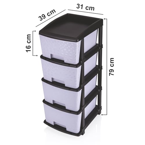 Plastic 4 Tier Multipurpose Modular
