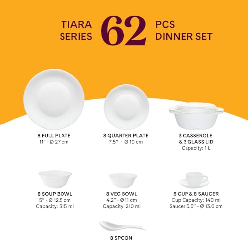 Larah by Borosil Opalware Dinner